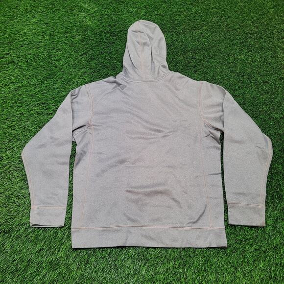 Nike Therma-FIT Hoodie Mens Large (Tagged S) Grey Spell Out Sweatshirt Y2K Style - Picture 5 of 8